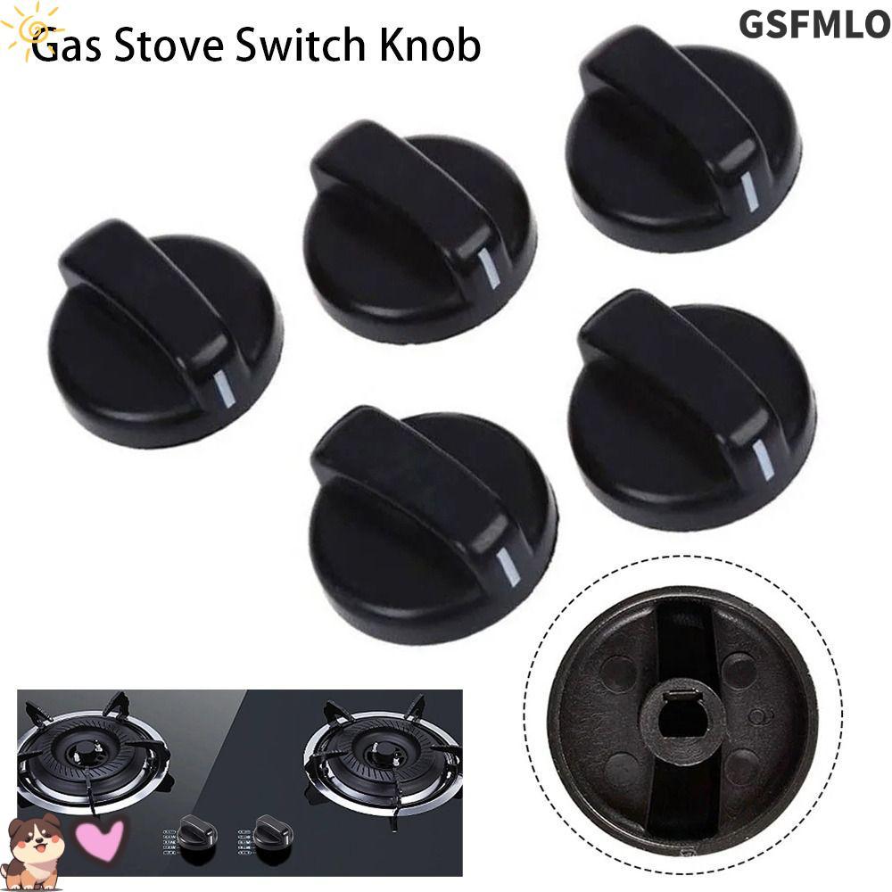 GSFMLO 1/2/5Pcs เตาแก๊สปุ่มควบคุม, 8 มม.พลาสติก Handle Hub ลูกบิด, ทั่วไปสําหรับ Benchtop Burner Range เตาอบเปลี่ยนปุ่มสวิทช์