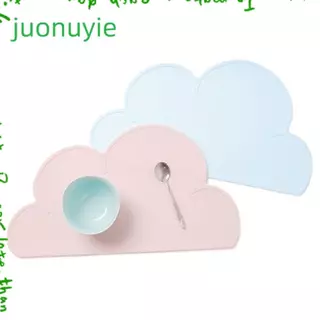 JUONUYIE แผ่นซิลิโคน, Cloud Shape กันน้ําเด็ก Place Mat, แบบพกพาทําความสะอาดง่ายลื่นฉนวนกันความร้อนแผ่นอาหารเย็น Gadget ครัว