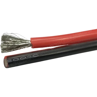 [ 1 เมตร ] RC-RB-12AWG สายไฟซิลโคน คู่ ดำแดง ขนาด 12AWG AWG12 3.31mm² Twins RC Silicone Cable 600V 200°C สายไฟซิลิโคน...