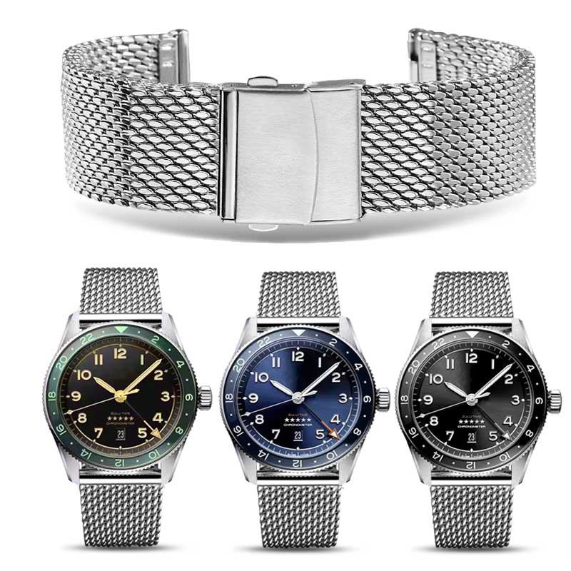 6GI0 [จัดส่งจากจีน] เหมาะสําหรับสายนาฬิกา Langqin สายเหล็กชายด้านหน้า Walker Concas ช่างฝีมือที่มีชื