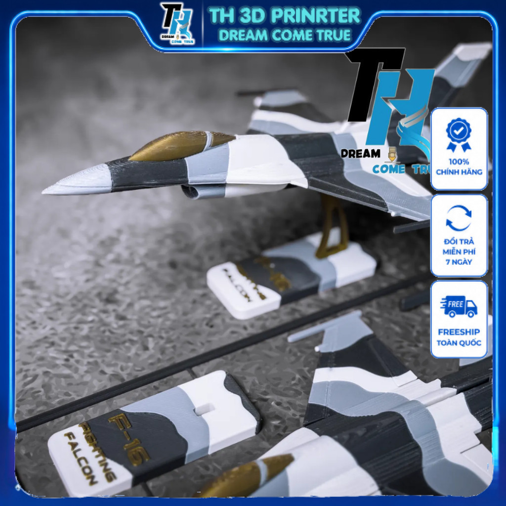 🦅✈️ F-16 Fighting Falcon – Plane KitCard 3D พิมพ์