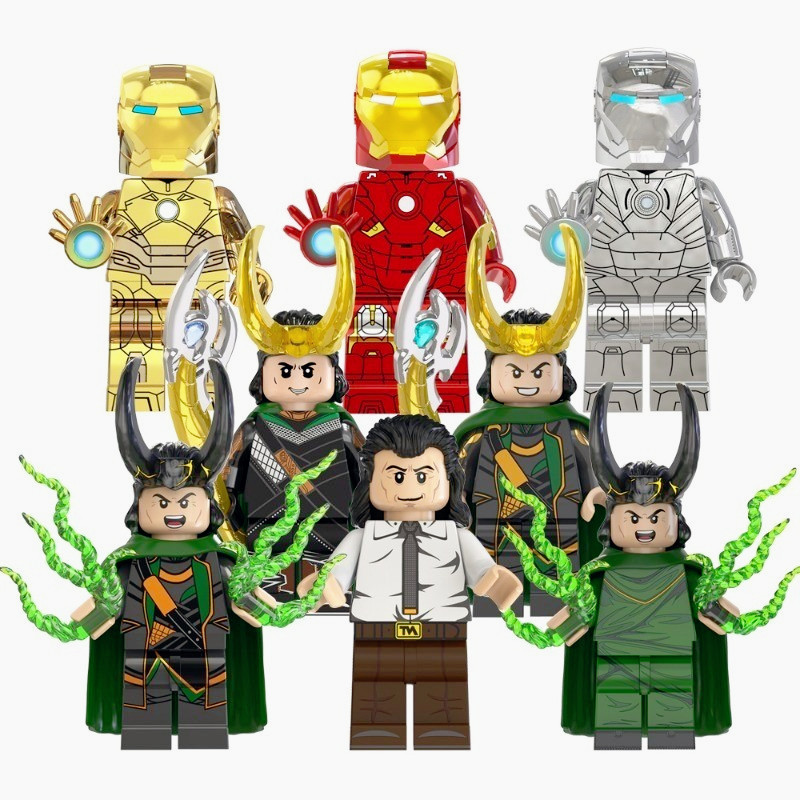 Iron Tony Stark Loki Man Series Super Heroes ภาพยนตร์ Mini Building Blocks รูปของเล่นเด็กของขวัญ