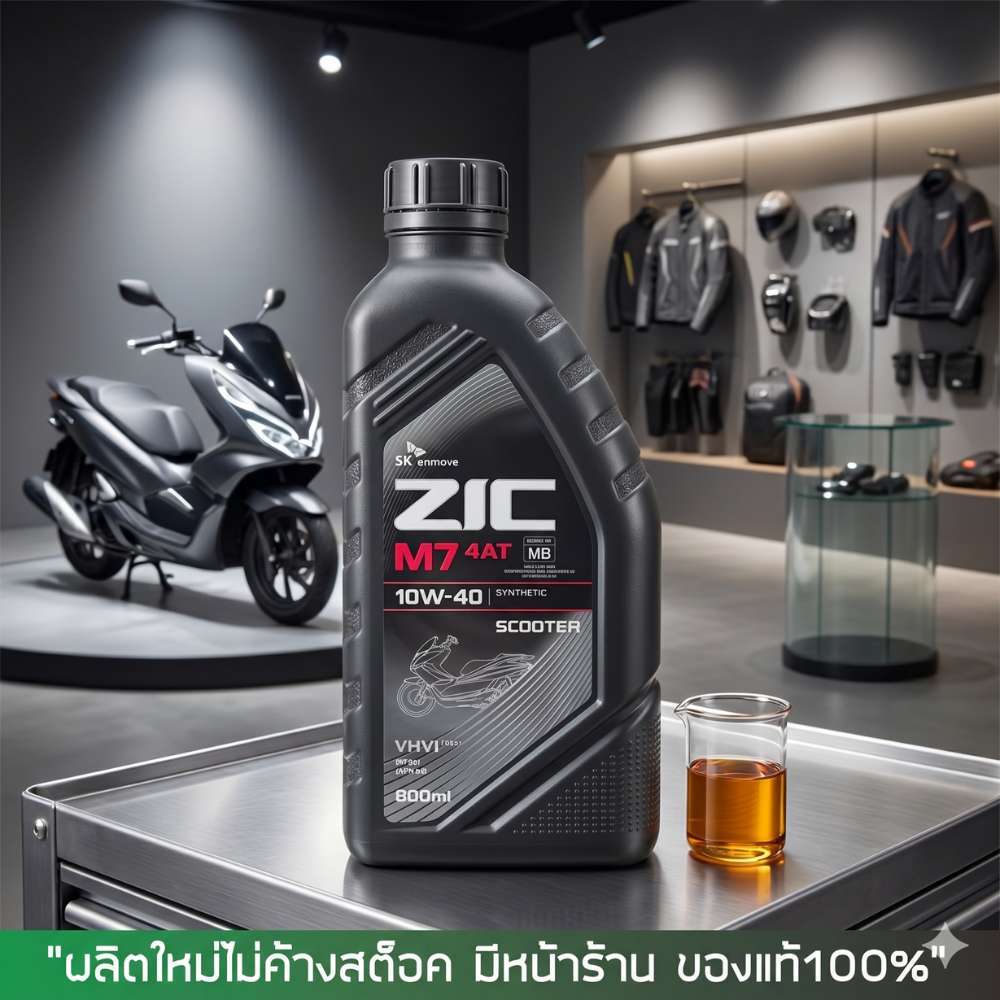 น้ำมันเครื่อง ZIC M7 Scooter 10W-40 ขนาด 0.8 ลิตร