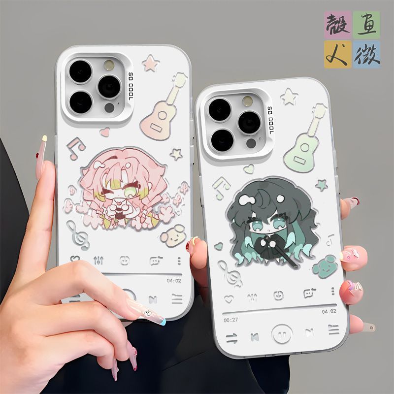 Demon Slayer รุ่น Q Shitotsu Muichiro Ganlu Temple Honey Glass เคสโทรศัพท์เหมาะสําหรับ Apple