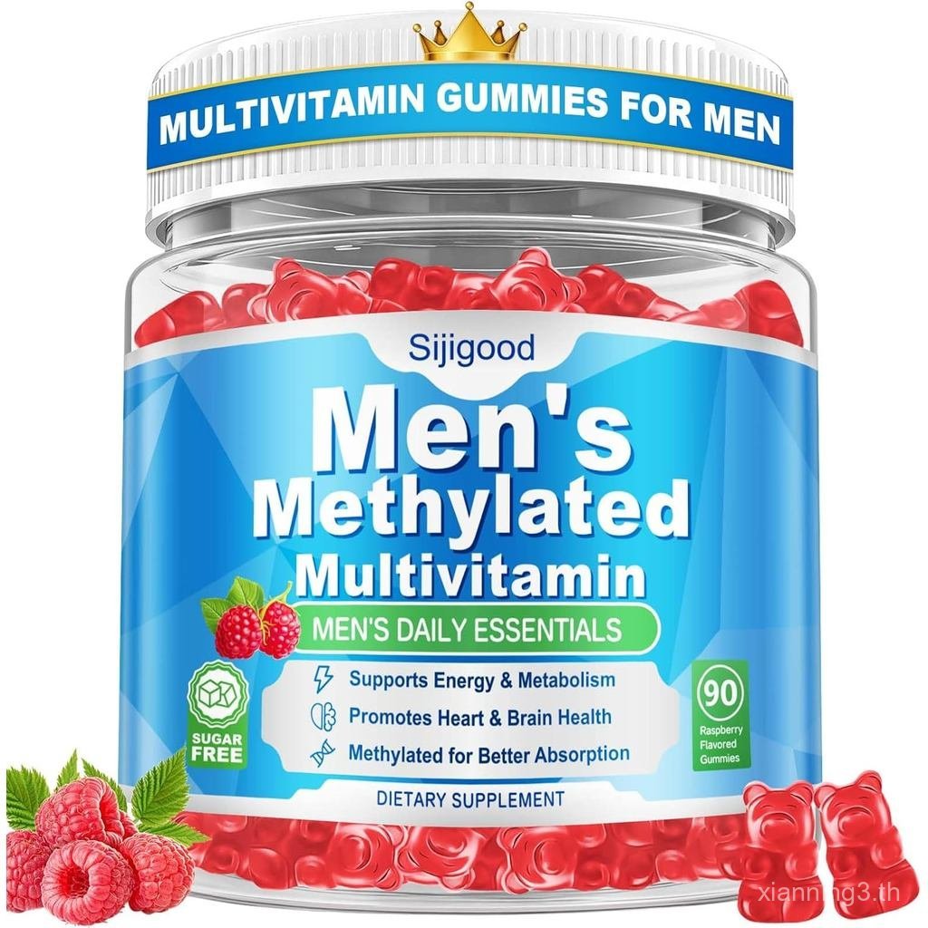 90 นับ | Mens Multivitamins Gummies - Methylated Multivitamin for Men with Vitamin ACDEK, B Complex,