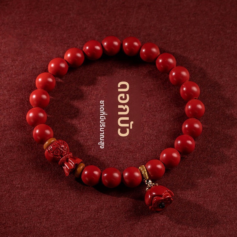 พร้อมส่ง COD ได้ | กำไลจูซาแดงคุณภาพสูง | ลูกบัวและถุงพร | สัญลักษณ์มงคล ปีเกิด ฮิตสุด