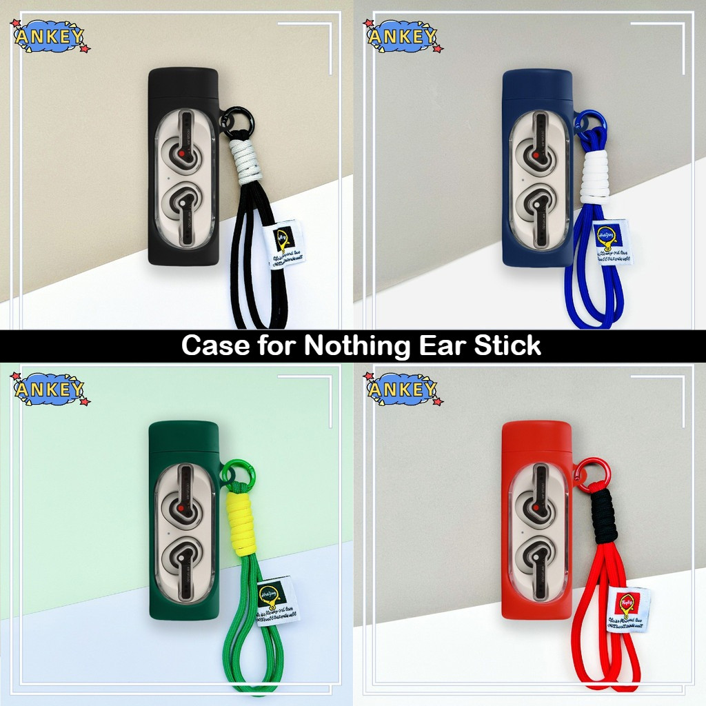 Compatible with Nothing Ear Stick Case for Nothing Ear Stick Protective Nylon Lanyard Soft Cover She