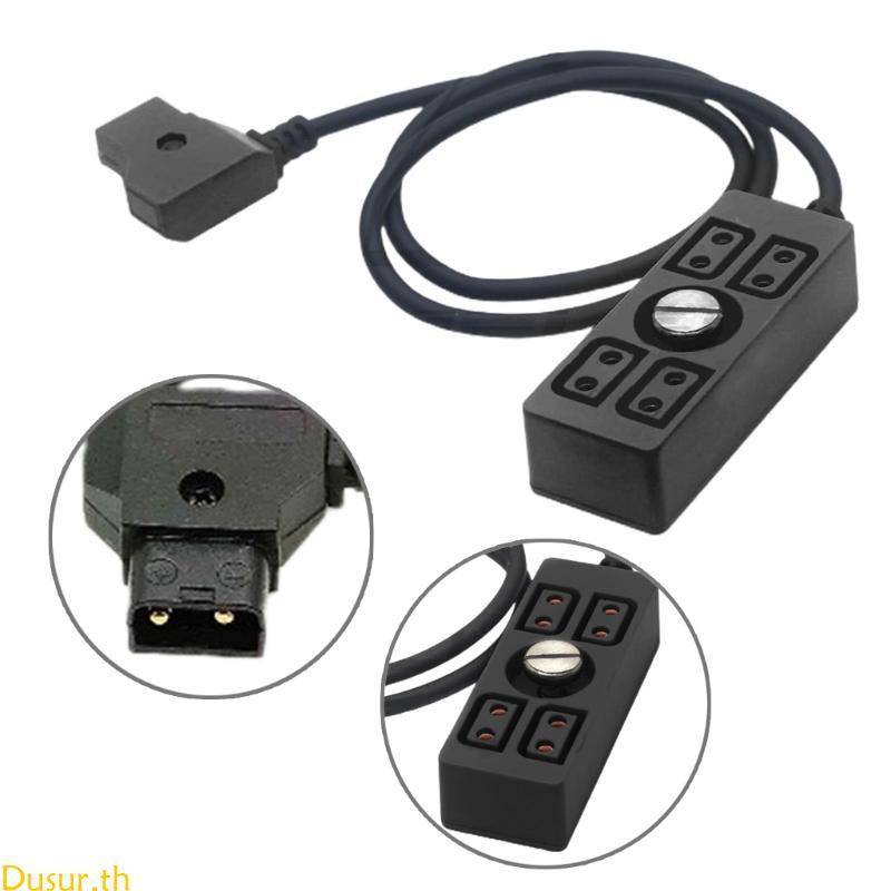 Dusur Dtap Power Splitter D-tap Male to 4 Port Female D-Tap Hub Adapter with 1 4Screw ขยาย Power Out
