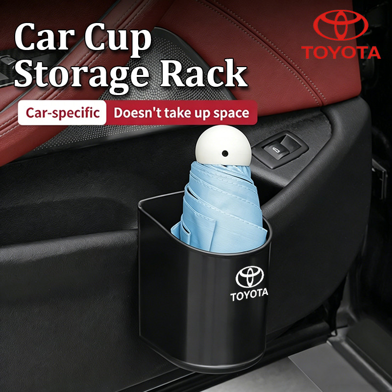 TOYOTA Yaris Ativ Corolla Altis CamryFortuner CorollaCross FJ RAV4Hilux Innovaที่วางแก้วที่ประตู ABS กล่องถ้วยน้ำ กันน้ำ