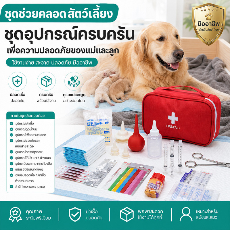 ผลิตภัณฑ์สําหรับสัตว์เลี้ยง อุปกรณ์ทำคลอดหมา ทำคลอดแมว รูปที่ 7