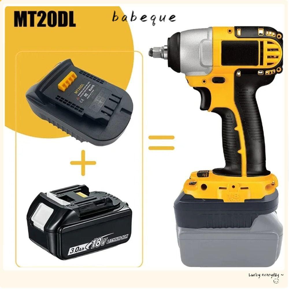BABEQUE ตัวแปลงแบตเตอรี่ลิเธียม, 18V 20V อะแดปเตอร์แปลงแบตเตอรี่แบบพกพา, PC ทนทานเครื่องมือไฟฟ้าที่ใช้งานได้จริงสําหรับ Milwaukee/Dewalt/Makita/Bosch