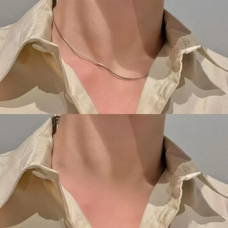 Love2Self X003 Non Tarnish สแตนเลสงูสร้อยคอโซ่ธรรมดาไม่มีสร้อยคอจี้ Chocker