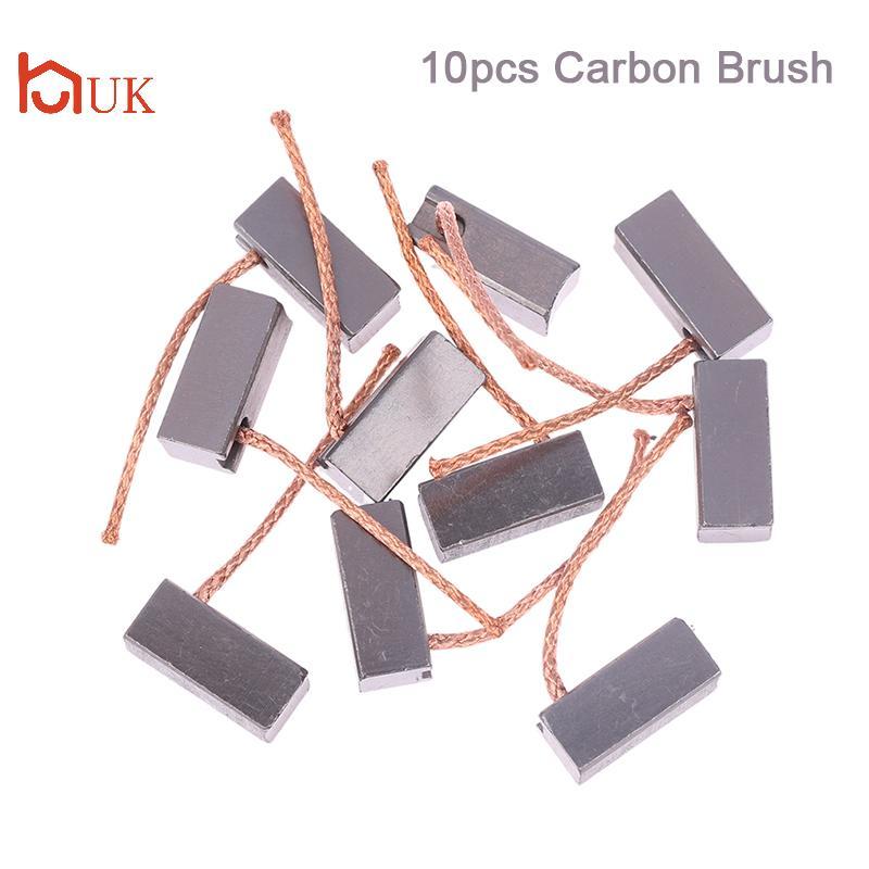 UK 10pcs มอเตอร์คาร์บอนแปรงสําหรับรถยนต์เครื่องทําความร้อน Blower พัดลม Air-blower เปลี่ยนเครื่องมือ