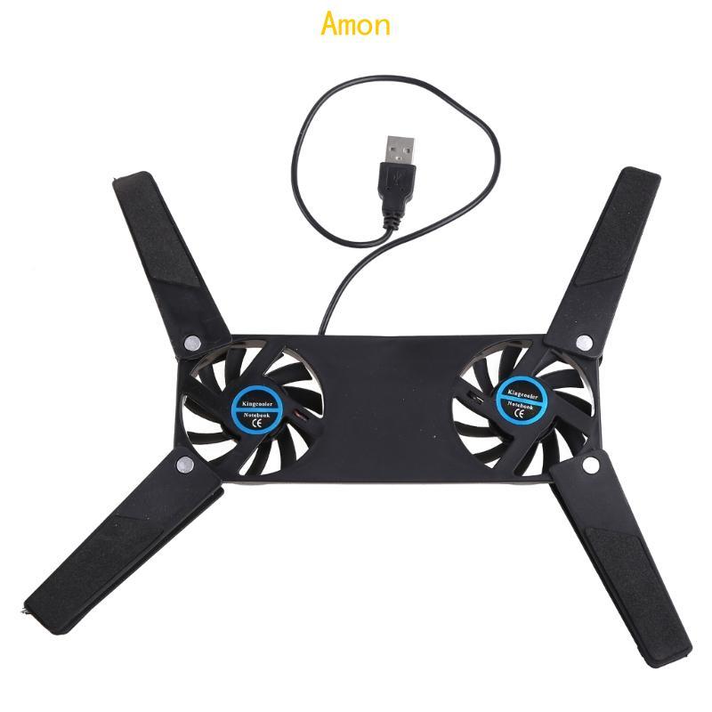 Amon Laptop Cooling Pad Gaming Laptop Cooler Cooling Stand for w 2 พัดลมที่เงียบสงบสําหรับ 11
