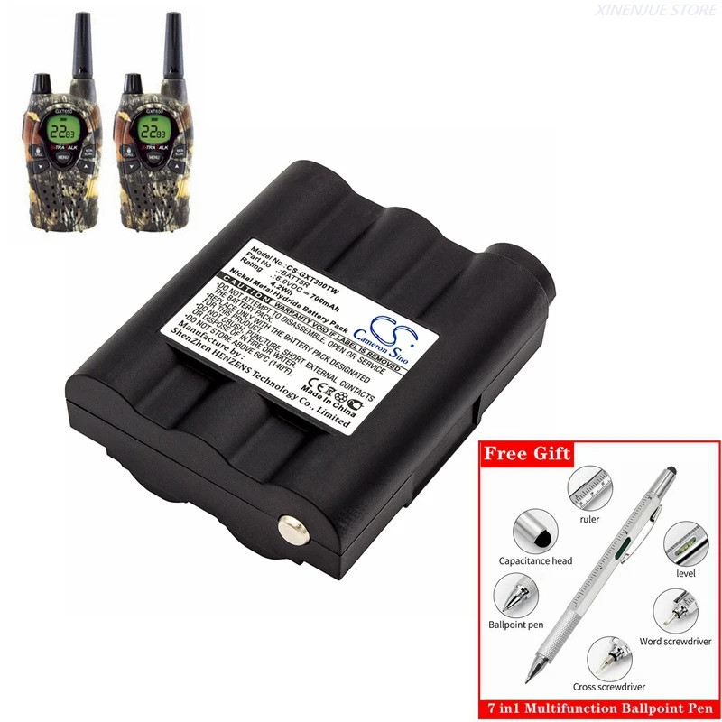 แบตเตอรี่วิทยุสองทางสําหรับ Midland GXT635,GXT650,GXT661,GXT700,GXT710,GXT720,GXT740,GXT750,GXT756(ร