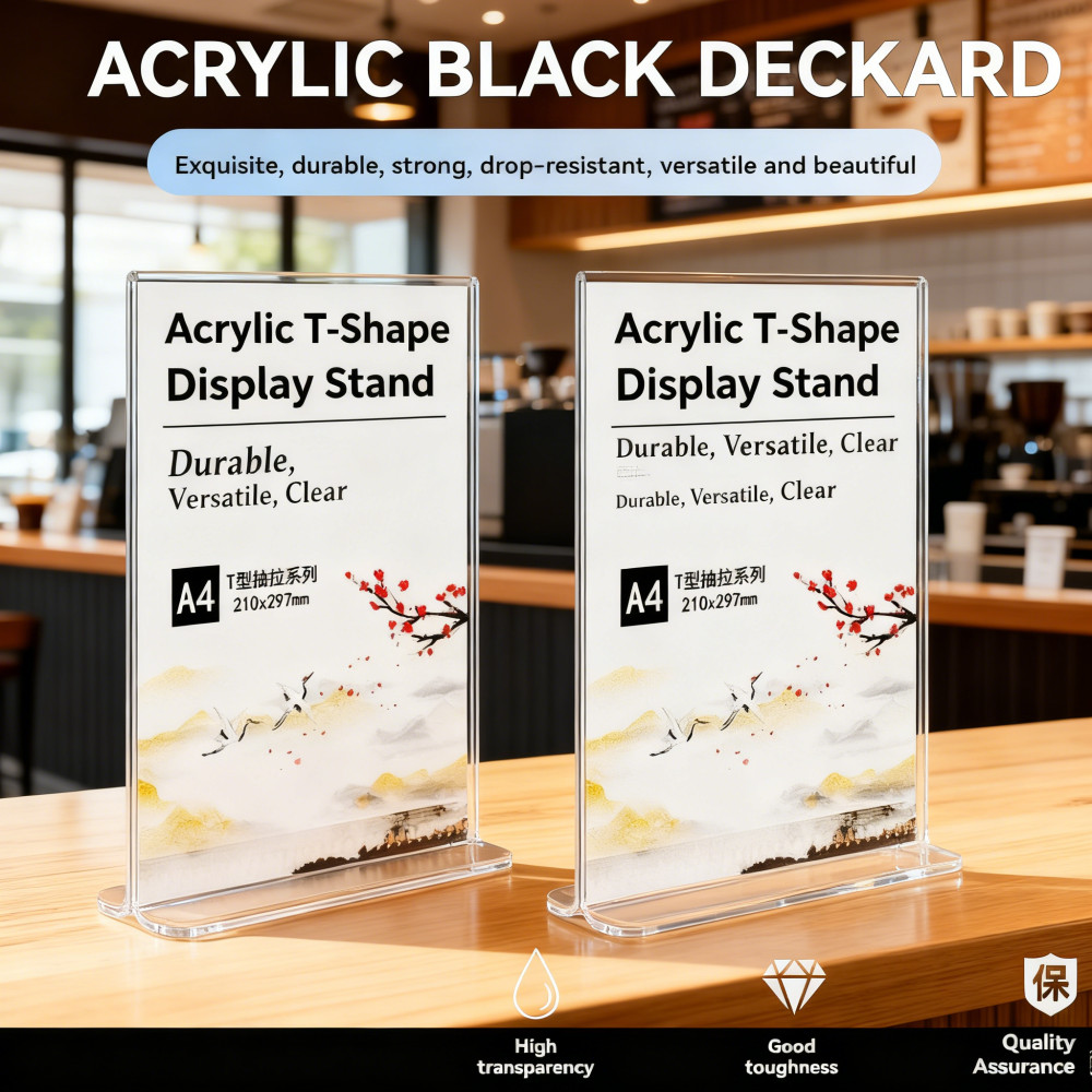 A4, A5, A6 Size Arcylic T-Shape Table Stand/Card Holder Display Stand