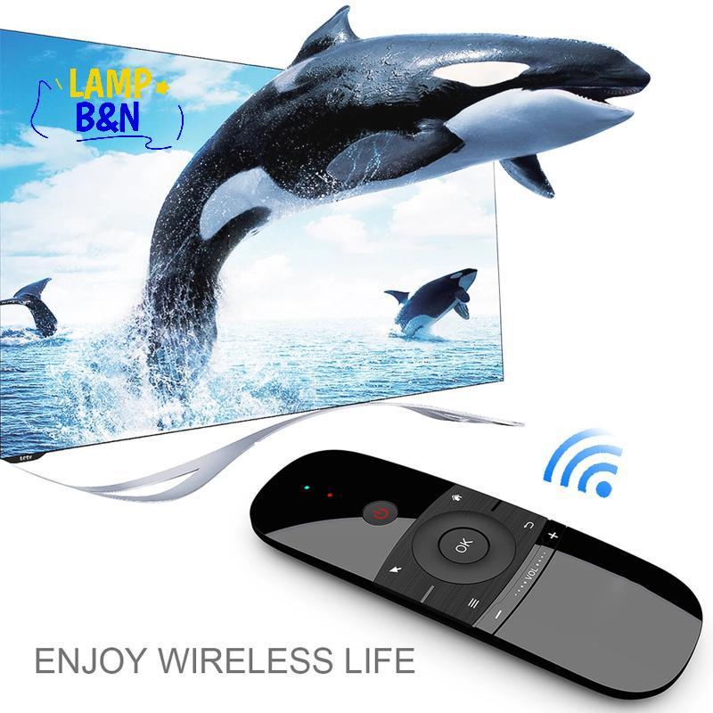 [B&N] W1 Air Mouse คีย์บอร์ดไร้สายรีโมทคอนโทรล 2.4G IR การเรียนรู้ไจโรสโคป 6 แกน Motion Sense สําหรั