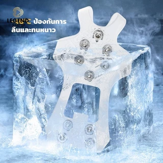New สายรัดกันลื่นหิมะ รองเท้าลุยหิมะ 10 ฟันรองเท้า รองเท้ากันลื่น ปีนเขา อุปกรณ์สกี อุปกรณ์เดินป่า