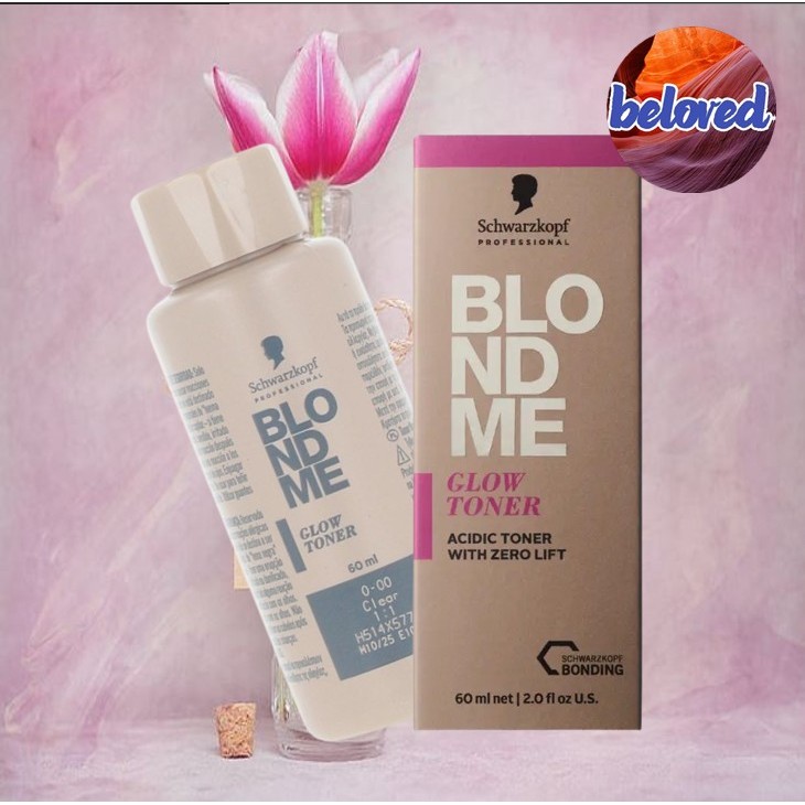 Schwarzkopf Blondme Glow Toner ขนาด 60 ml โทนเนอร์กึ่งถาวรสูตรขั้นสูงที่ออกแบบมาเพื่อผลลัพธ์ที่เปล่งประกาย