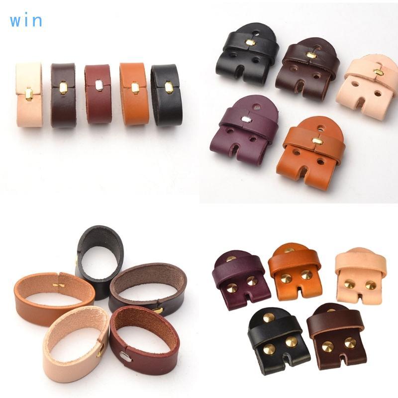 Win Leather Pin Belt Buckle Connector with Belt Keeper DIY Crafting Belt Maintenance Accessories Bel