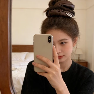 ยางรัดผมผ้าซาตินพองขนาดใหญ่ - ที่ใส่ผมหางม้าฟองน้ํายืดหยุ่น - การป้องกันผมที่อ่อนโยนสําหรับใช้กลางคืนไม่มีรอย