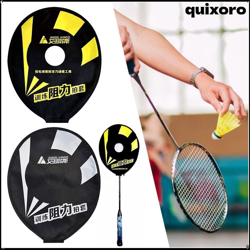 QUIXORO Racquet แขน,อุปกรณ์เสริมการฝึกอบรมไม้แบดมินตันความต้านทาน,ข้อมือเสริมสร้างอุปกรณ์กีฬาผ้าใบ Strength Exerciser