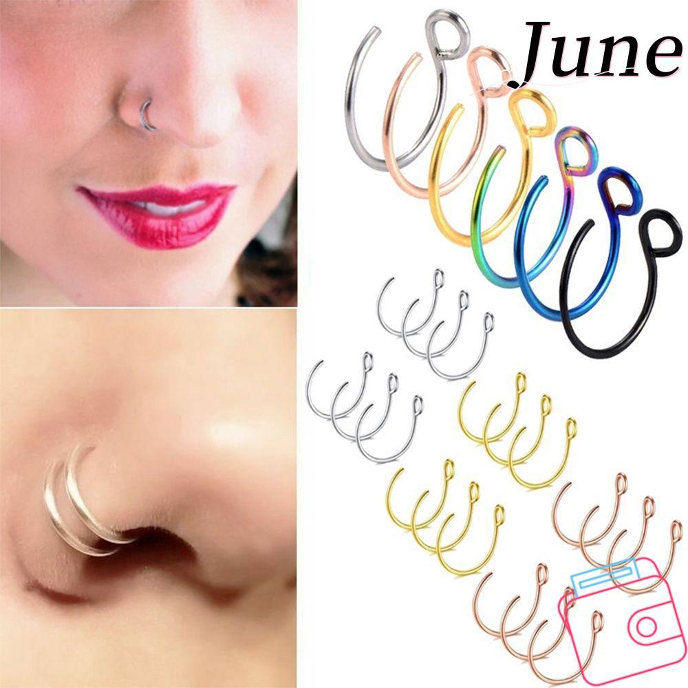 JUNEGOODS 1 PC Non Piercing ขายร้อนปลอม Septum ของขวัญเครื่องประดับ