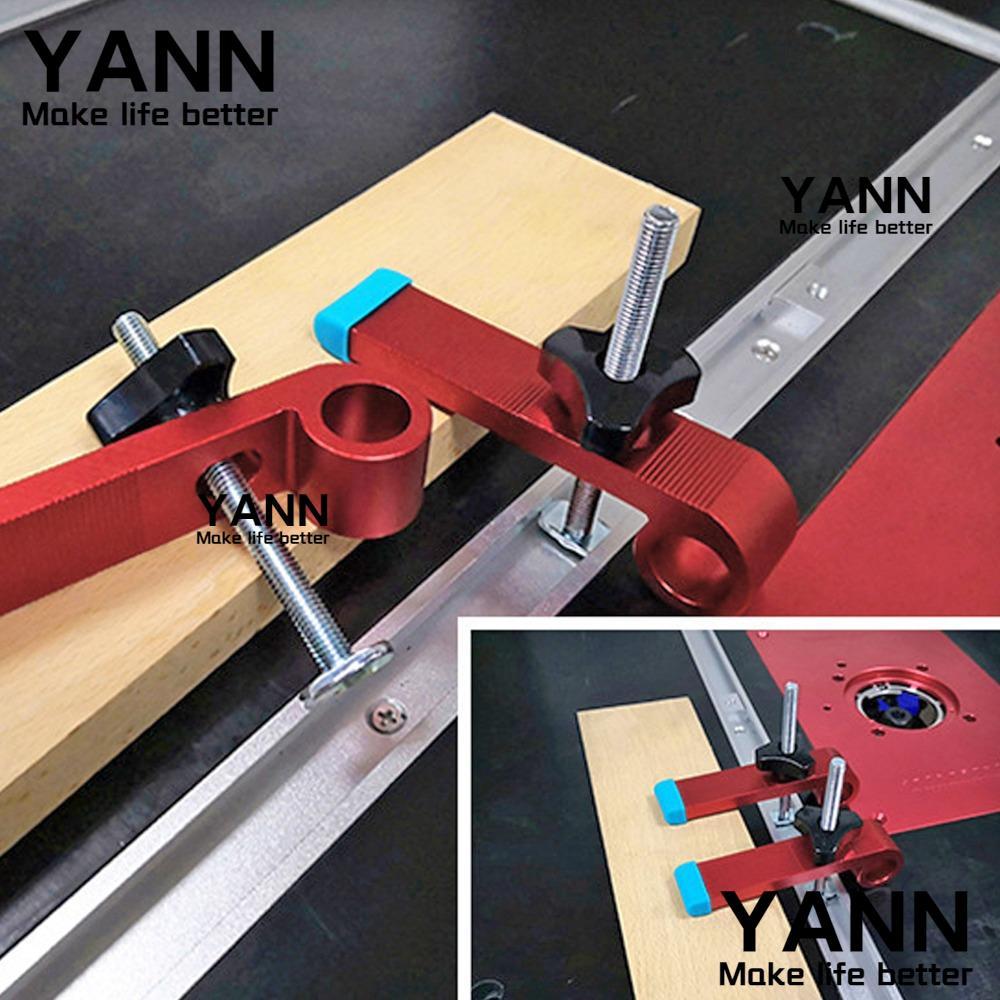 YANN T Track Clamps Kit, อลูมิเนียมแบบปรับได้ T Track Clamp, อุปกรณ์เสริมสีแดง T Slots T Track Hold 