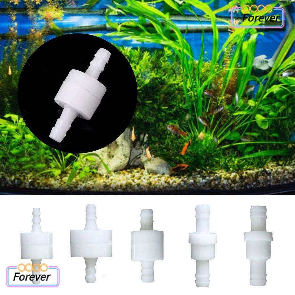 FOREVER Aquarium Check Valve, 4/6/8/10/12 มม.พลาสติก One-Way Fluids ตรวจสอบวาล์ว, ป้องกันน้ํา Backflow One Way อินไลน์วาล์วสําหรับแก๊ส Liquid Water