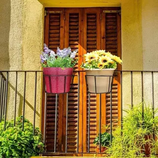 ตะกร้าแขวนกระถางต้นไม้ แบบเหล็ก ที่แขวนกระถางต้นไม้ กระถางแขวนผนัง flower stand #AP-0029
