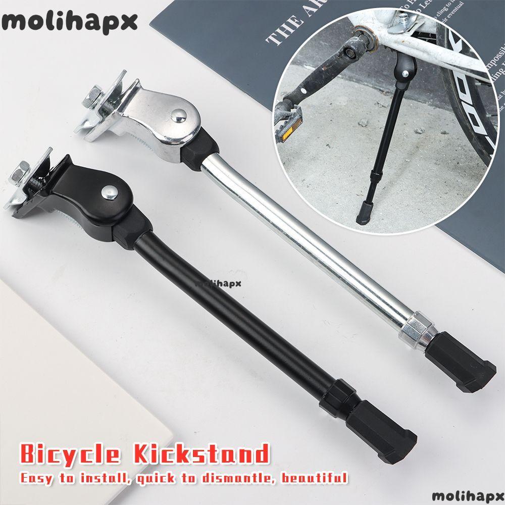 MOLIH Kickstands สีดําสีเงินด้านหลังจักรยานเสือภูเขา