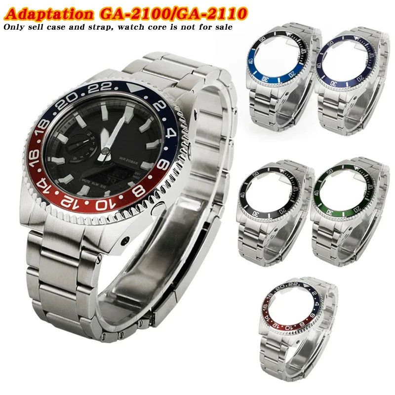 Modified Ga 2100 Case Stainless Steel Case Strap Suitable for GA-B2100 GA-2100/2110 Replacement Part