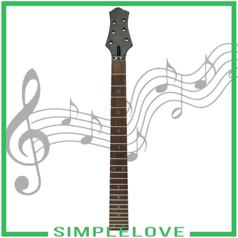 [เรียบง่าย] คอกีตาร์ไฟฟ้า 24 Frets ยังไม่เสร็จ Body Blank Rosewood Fretboard Maple Luthier อุปกรณ์เสริมสําหรับกีตาร์ DIY Project