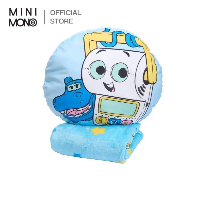 Mini Mono x Toy Story หมอนผ้าห่ม ลาย Toy Story 5 Smarty Pants สีเดนิม
