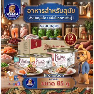 อาหารกระป๋องสุนัข Felina Canio 85 กรัม** 12-24 กระป๋อง **{อาหารเปียกสุนัข}