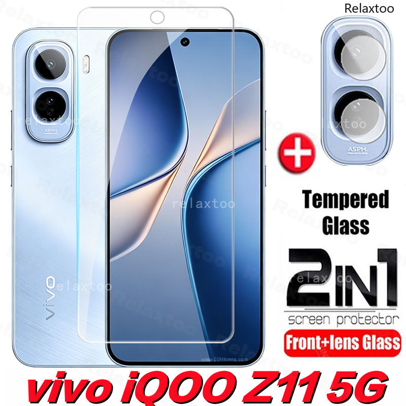 IQOOZ11 Z11X 5G 2026 2in1 3D โค้งกระจกนิรภัยสําหรับ Z11 x Turbo Z11x Z11Turbo iqooZ11x Z11iqoo 5G 4G