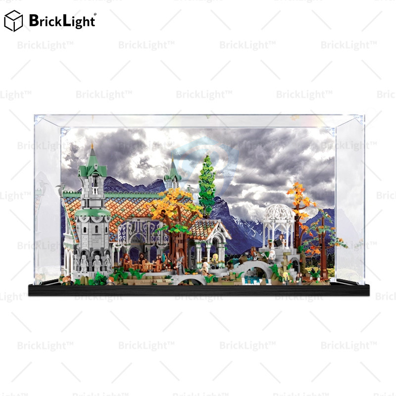 💖กล่องโมเดลตู้โชว์ตุ๊กตาศิลปะ กล่องแสดงผลอะคริลิค เหมาะสำหรับ Lego 10316 Valley Rwen Dell Castle กล่องแสดงอะคริลิคกล่องเก็บของแบบใสกันฝุ่น