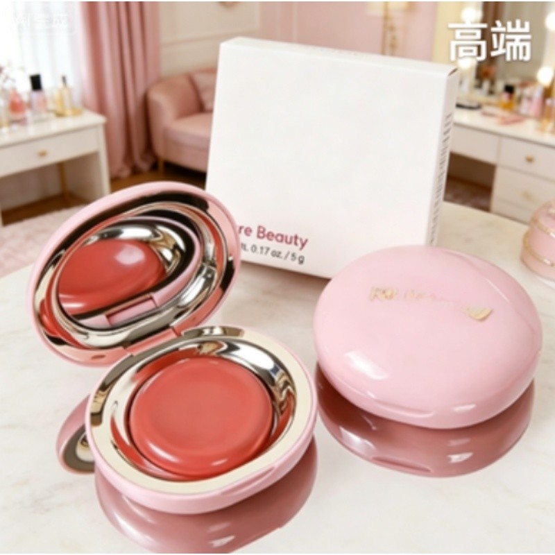 พร้อมสต็อก Lip Cheek Balm 5g พื้นผิวกระจกน้ําGlossy Texture Moisturizing Whitening Blushลิปสติก 2 in