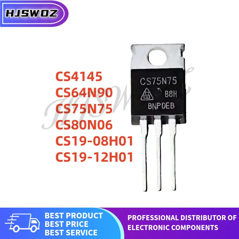 10pcs CS75N75 CS19-08H01 CS19-12H01 CS4145 CS80N06 CS64N90 TO-220 MOS ทรานซิสเตอร์ในสต็อก mos ในสต็อ