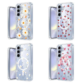 เคส For Samsung A57 A37 A16 5G A07 A17 A56 5G A55 5G A36 A06 5G A54 S25 S26 Ultra เคสแม่เหล็กใสรูใหญ่ Magnetic Case