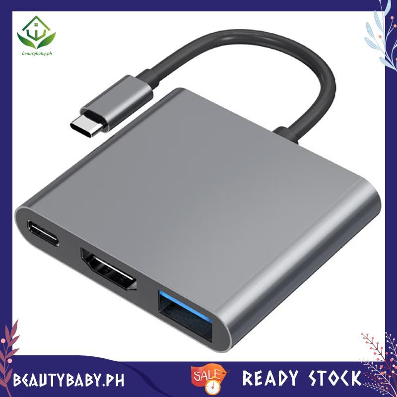 [beautybaby.ph] Usb Hub USB C to -Compatible Splitter HUB Type-C to -Compatible USB3.0 Docking Stati