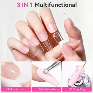 BORN PRETTY 30ml เล็บเจลกาวสําหรับเล็บเคล็ดลับ Strong Adhesion เล็บเคล็ดลับเจลกดบนติดทนนานโปร่งใส Soak Off UV Led Art เคลือบเงาฟังก์ชั่น Extension