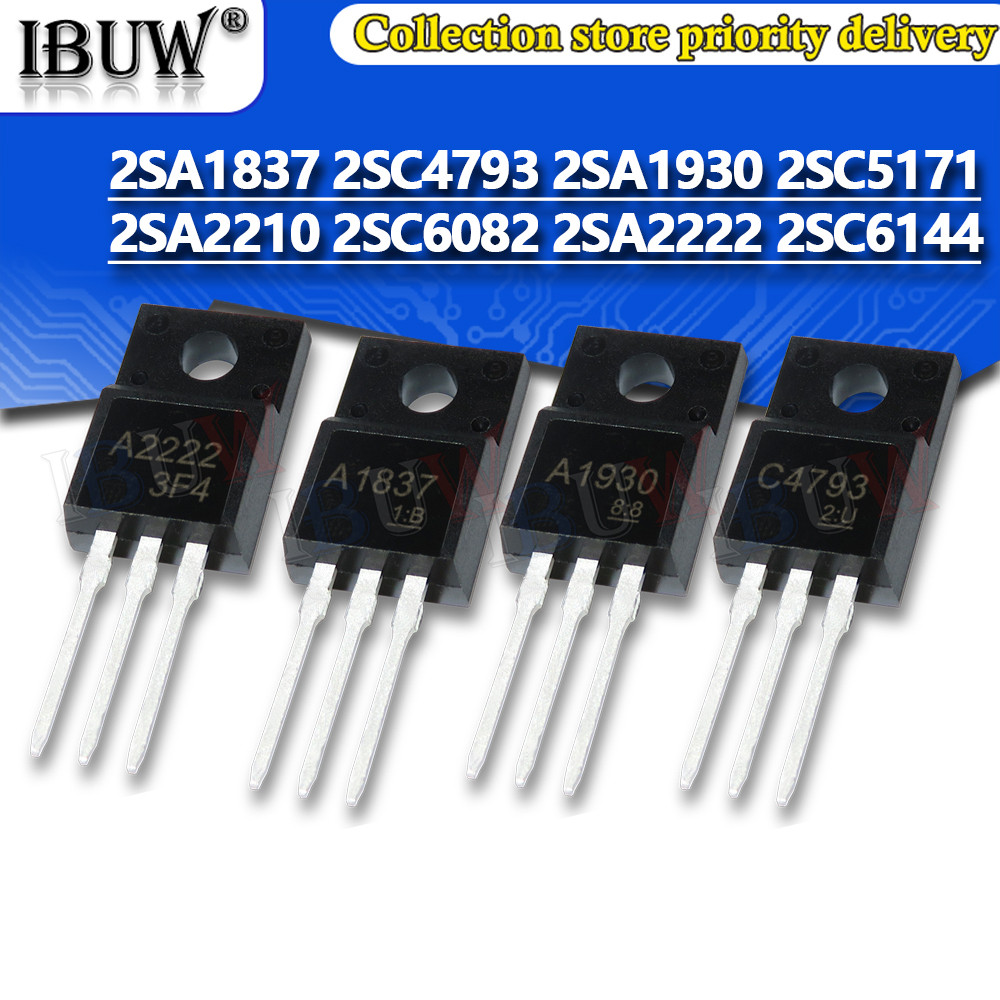 10PCS 2SA1837 2SC4793 2SA1930 2SC5171 2SA2210 2SC6082 2SA222 2SC6144 TO-220F TO220F C4793 A1837 A193
