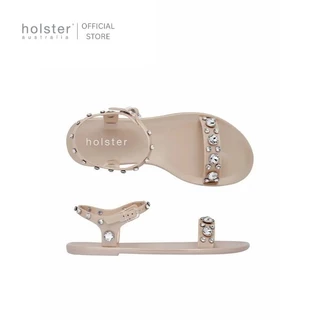 holster australia รองเท้าแตะรัดส้นผู้หญิง glitz solid สี champagne