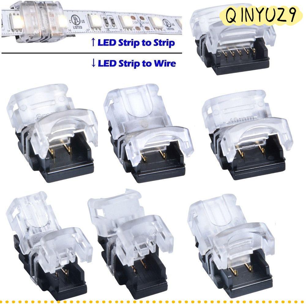 QINYUZ9QX LED Strips Connector 4pin 5pin 6pin Terminal Splice LED Strip to Wire Light การเชื่อมต่อสา