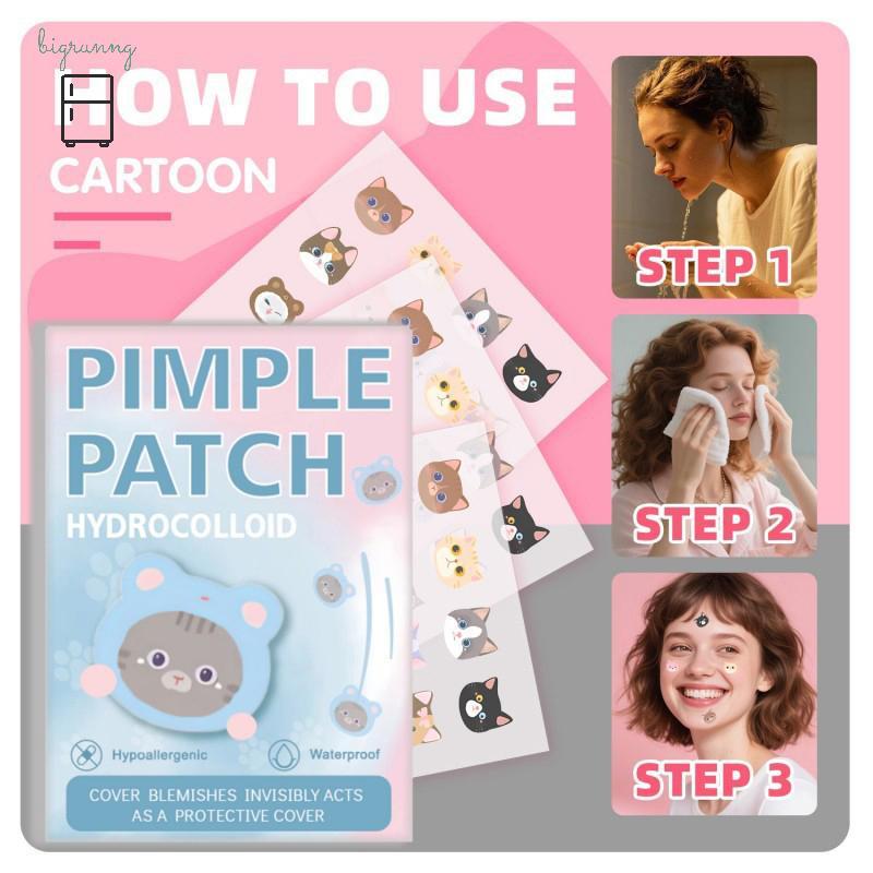 [BRN] แผ่นแปะสิวรูปสัตว์การ์ตูน 600 ชิ้น Skincare Stiers เครื่องมือแต่งหน้า TH