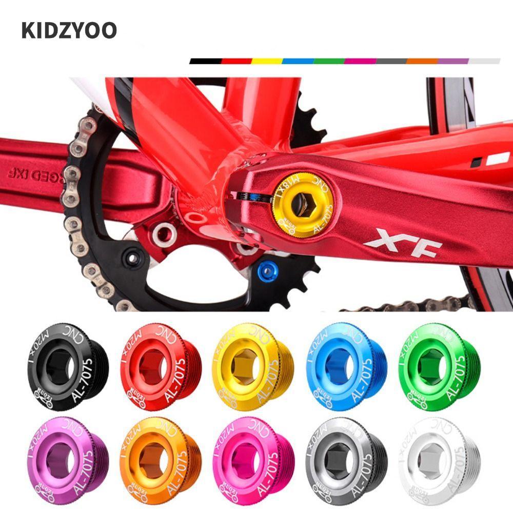 KIDZYOO ฝาครอบข้อเหวี่ยงจักรยาน, M15 ชิ้นส่วนจักรยาน Chainwheel Cranks สกรู, อลูมิเนียมอัลลอยด์ทนทาน Hollow Integrated Mountain Bike Crankset Crank Cover