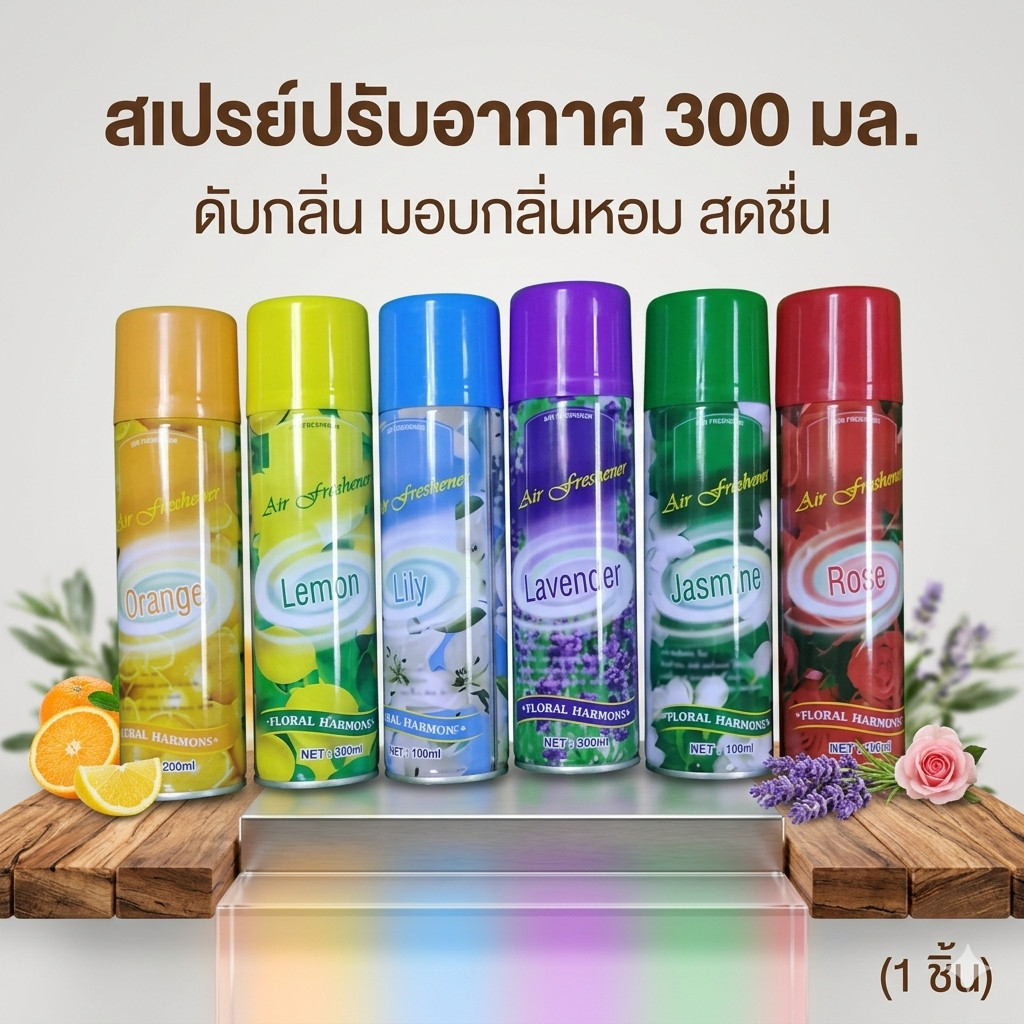 สเปรย์ปรับอากาศ 300 มล. สเปรย์ดับกลิ่น สเปรย์กลิ่นหอม (1ชิ้น)