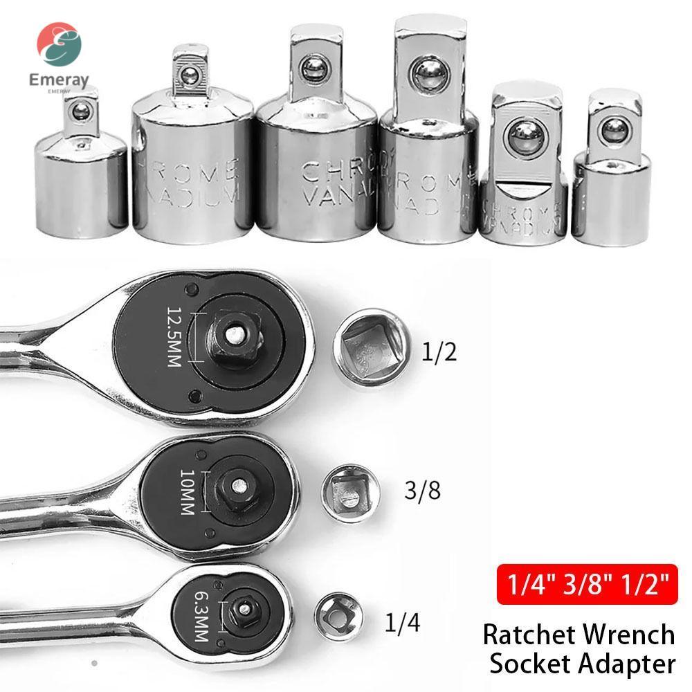 EMERAY 1 ชิ้นอะแดปเตอร์ซ็อกเก็ต,ประแจอะแดปเตอร์ส่วนไดรฟ์ Spanner Converter Ratchet ประแจแขน,หญิงชาย 1/4 3/8 1/2 นิ้วอะแดปเตอร์หัวซ็อกเก็ต Converter