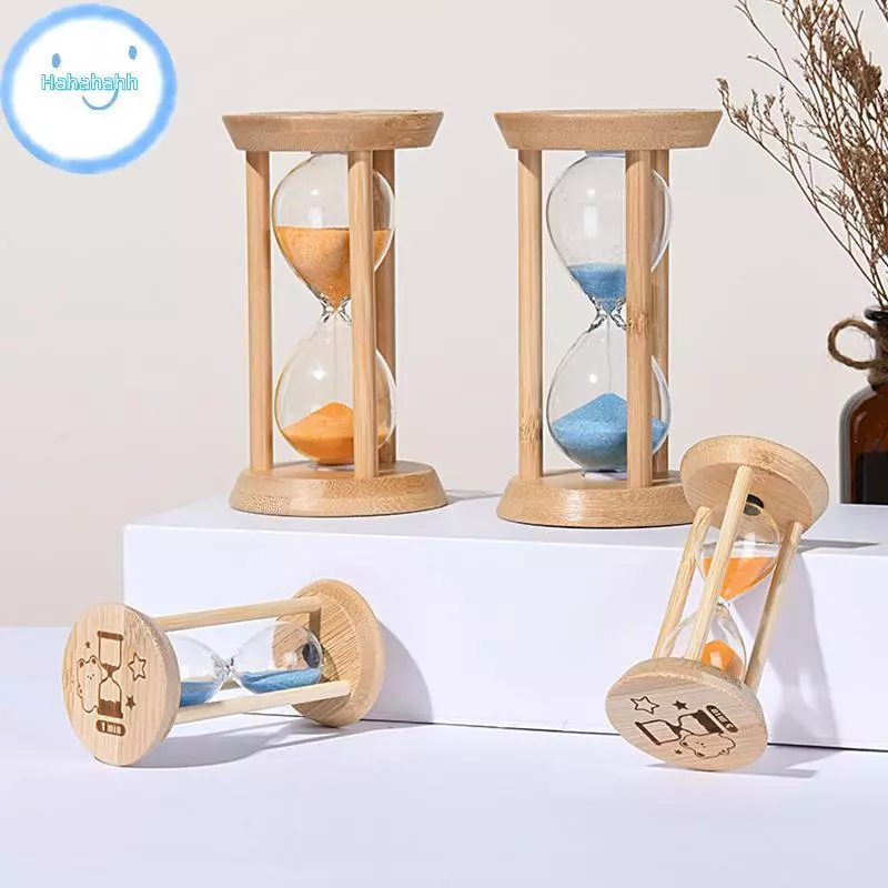 Haha 1/10 นาทีไม้นาฬิกาทราย Creative Timers Sandglass Sandy Clo เครื่องมือห้องครัว Mini Desktop Decoratio บ้านเครื่องประดับเด็กของขวัญ TH